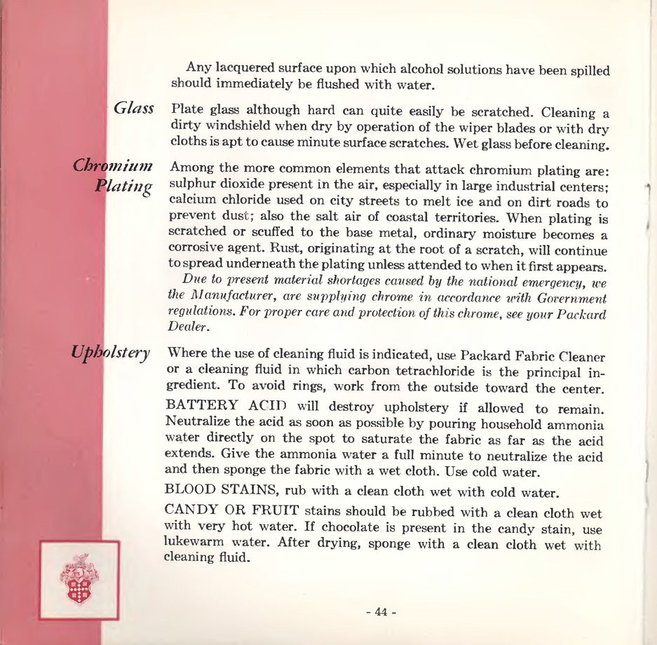 1953 Packard Owners Manual Page 64